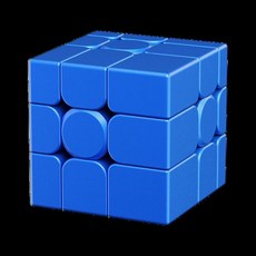 ECube MoYu MFJS 미러 큐브 V2 3x3 볼 코어 UV 미러 큐브 퍼즐 실버 골든 스티커리스 스피드 전문 장난감 선물, [06] Blue No Mag, 1개