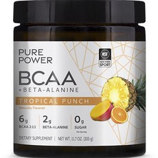 DR. MERCOLA Pure Power BCAA + β-丙胺醯胺 熱帶水果風味, 1個, 333g