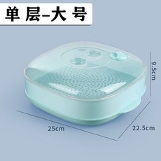 微波爐蒸格 帶蓋家用蒸飯盒 蒸饅頭餃子 米飯蒸盒, 歐藍-方形,單層【收藏加購 優先發貨】, 1個