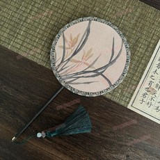 團扇 中國風 漢服 旗袍 古風 跳舞 走秀 圓扇, 1個, 雅蘭掌扇