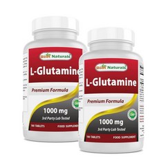 베스트 네츄럴스 엘글루타민 1000mg Best Naturals L-Glutamine, 2개, 180정