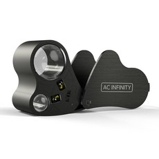 AC 인피니티 주얼러스 루프 LED 라이트 및 듀얼 렌즈가 장착된 포켓 주얼리 시계 코인 우표 식물 버드를 위한 30배 60배, 1개