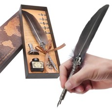 엔틱 깃털펜 펜촉 고급선물세트 캘리그라피 글씨연습, 본상품