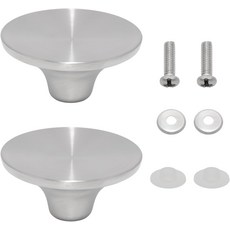 JAKOUE 2팩 금속 냄비 뚜껑 손잡이 교체 노브 주방 조리기구 범용 식기세척기 안전 슬로우 쿠커에 적합 프라이팬 및 커버 실버, Silver