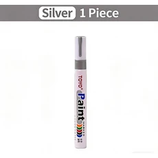 오리지널 TOYO SA101 화이트 페인트 마커 펜 유성 퍼머넌트 타이어 방수 터치업, 02 Silver