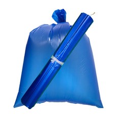 평판 쓰레기 봉투 63x82 두꺼운 재활용 비닐 봉지 비닐앤팩 청색, 100개, 60L
