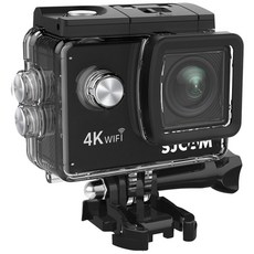 SJCAM SJ4000 AIR WIFI 防水型 運動攝影機 機車行車記錄器 4K高畫質, 黑色+64GB記憶卡