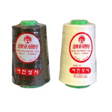 60수 3합 재봉실 미싱실 폴리실 오버록실 재봉사 5000m, 블랙, 1개