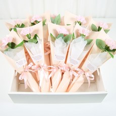 한송이 꽃다발 10다발, 10개, 연핑크 카네이션