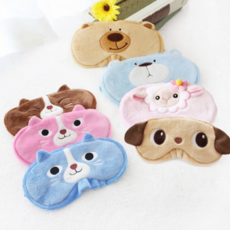 캐릭터 수면 안대 부드러운 귀여운 데일리 동물 수면 안대 숙면 여행 찜질 냉온 잠옷, 아라