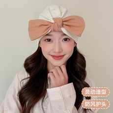 純棉A類蝴蝶結月子帽產後防風護頭可愛透氣孕婦頭巾春夏薄款