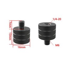 촬영 카메라 삼각대 마운트 연결 나사 변환 어댑터 1/4 3/8 인치 볼트 너트 C, 1개, 옵션7 암1/4 수M6