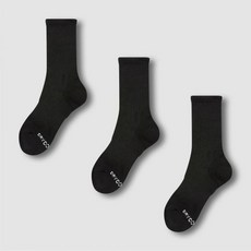 [JAJU] 자주 여 액티브 서포트 장목 양말 3족_블랙