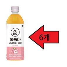 맥널티 복숭아 아이스티 제로 500ml, 6개