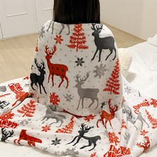 크리스마스 프리미엄 극세사 담요 무릎담요 블랭킷 대형 150X100