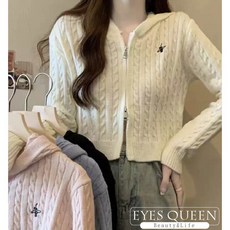 EYES QUEEN 針織連帽外套