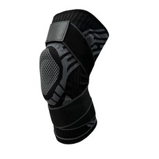 XINGJIEYUN 무릎 관절 브래킷 통기성 탄성 압박 무릎 패드 양면 스프링 지원 슬개골 젤 패드. 주짓수 무에타이 레슬링 배구 달리기 사이클링에 적합한 높은 내, 블랙