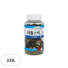 내츄럴한 터틀스틱 거북이전용 사료, 3개, 65g