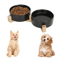 [RoSoki] [2 애완 동물 그릇 고양이 개 식기 개] 푸드 그릇 워터 그릇 고양이