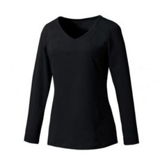 Mountneer 女款遠紅外線保暖衣 32K66 內搭衣 登山長袖上衣 黑色 L碼