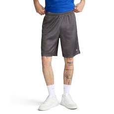 Champion 남성용 메시 반바지 C 로고 23 cm (9 인치) Champion 남성용 9인치 메시 반바지 C 로고 블랙., 표준, 그래나이트 헤더 - C 패치 로고