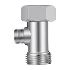 T 밸브 화장실용 비데 커넥터 T-어댑터 3/8 7/8 어댑터 T-밸브 비데용 화장실 스레드 브랜치 1.4cm(9/16인치) 코드 1.8cm(15/16인치)-14UNS295