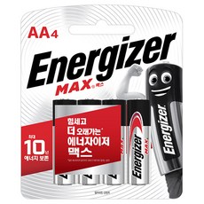 에너자이저 알카라인 맥스 AA건전지, 4개입, 1개