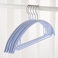 산스크리트 어깨 뿔방지 논슬립 코팅 옷걸이, 20개, 스카이