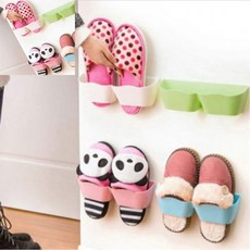 접착식 슬리퍼꽂이 실내화걸이, 접착식 실내화꽂이-색상랜덤, 1개