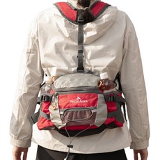 VITALO 등산 배낭 숄더힙색 소형 가방, B_레드