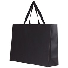 크루거브렌트 도톰 블랙 고급쇼핑백, (3)가로형 대 8개입 550*400*155mm