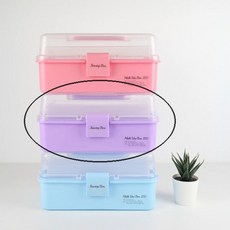 [청라핸즈] 유니크 공구함 27호 소잉 박스 라벤더 (16-912), 1개