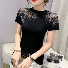 망사 얇은 큐빅 여성 라인 제품 티셔츠 라틴 사교 빅사이즈 댄스복 중년 연습복 댄스레그스 댄스연습복 상의, 11.검정색 M