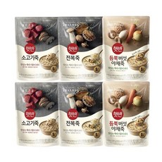 총 6개입/450g 비비고죽 전복2+버섯야채2+소고기2, 1세트