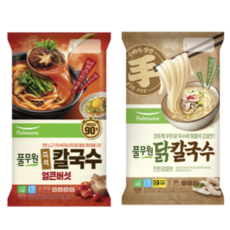 풀무원 얼큰버섯 칼국수 + 닭칼국수