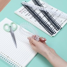 셀프제본 루즈링 바인더링 제본클립 투명 12mm