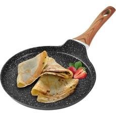 르쿠킹 논스틱 크레이프 팬 8.5인치 그리들 달걀 오믈렛 요리용 프라이팬 등 - 마블 코팅 인덕션 호환, 9.5" Crepe Pan, 1개