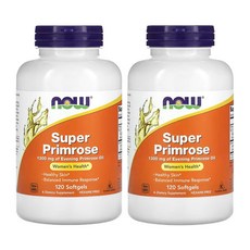 나우푸드 Super Primrose 달맞이꽃오일 1 300mg 소프트젤 120 정, 120정, 2개