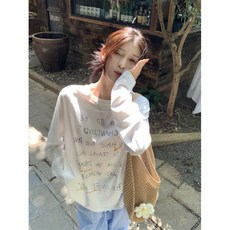 Yellwel 여름용 여성용 긴팔 셔츠 루즈핏 블라우스 상의 DJP