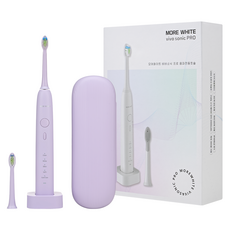 모어화이트 최신형 초미세 무선 음파 진동 초음파 전동칫솔 세트, 1세트, 퍼플, 비바소닉 프로