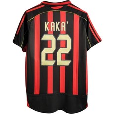 밀라노 카카 #22 레트로 남성u2019s 축구 유니폼 팬 에디션 u2013 반팔 트레이닝 & 캐주얼 셔츠 홈 앤 어웨이 200607, X-Large, White / Red Black