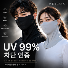 베일럭스 KC인증 UPF50이상 햇빛차단 자외선차단 아이스쿨링 골프 등산 낚시 자전거 아외활동 스포츠 얼굴 목 가리개 마스크, 1개, 블랙