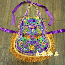 金龍佛具 雙鳳肚圍 女仕用 乩童 乩身單肚圍 肚兜 平繡 紫色 龍虎裙