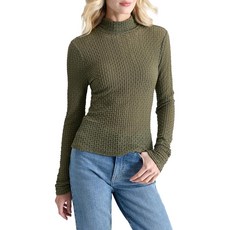 DKNY 여성용 긴소매 소프트 트렌디 탑 Mesa Rose XS