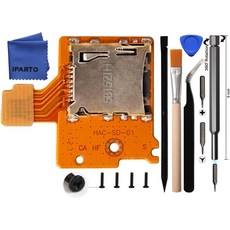 닌텐도 스위치용 iParto Micro SD 카드 리더 NS TF 슬롯 소켓 보드 수리 키트