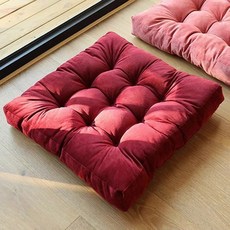 대형방석(55X55) 두꺼운방석 원형 사각 키높이 등받이 빅사이즈 큰방석, 버건디