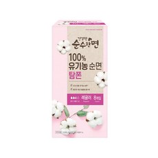 깨끗한나라 순수한면 유기농 순면 탐폰 레귤러 16개입, 1개, 8개입