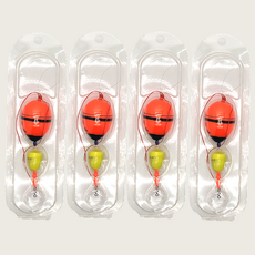 다루미 생활낚시 원터치 찌낚시 채비 낚시찌, 레드 0.8호, 4개