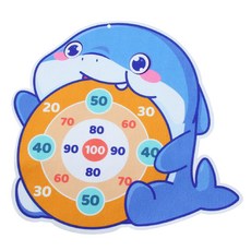 小鯨魚造型毛絨黏球標靶, 單購-標靶(贈掛勾), 1個