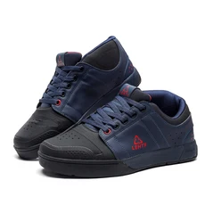 잠금장치 없는 사이클링 슈즈 미끄럼 방지 내구성 경량 다용도 패셔너블 트렌디한 바이커용 신발, 06 41, 01 LHJ-8888 blue, 1개